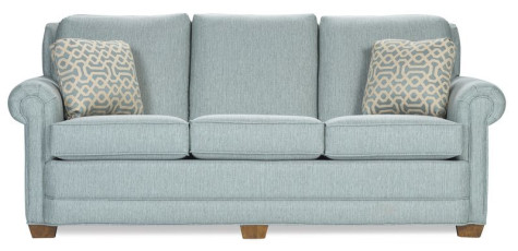 Style 892 with Long Panel Arms & Split Deck | Hardwood-Frame Stationary Sofa | Lancer Furniture