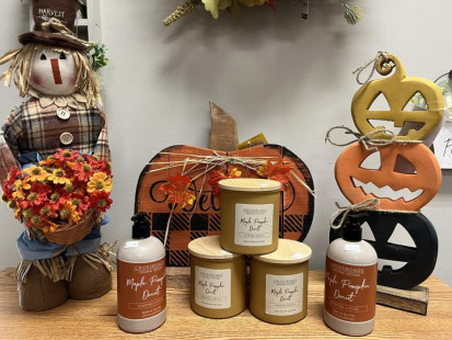 Fall home decor, lotions and soaps