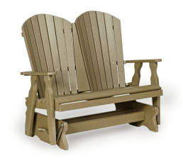 Fanback 4-Foot Two-Seat Glider | Leisure Lawns
