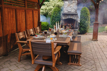 Amish Farmhouse Dining Set — Under the Pergola; by Beaver Dam