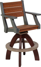 Amish Farmhouse Swivel Bar Chair — Poly Outdoor; by Beaver Dam