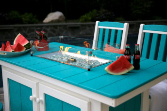 Fire Table — Styled Accent View | Leisure Lawns