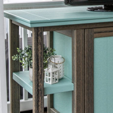TV Console Shelf Detail | Leisure Lawns