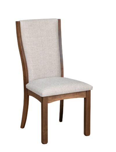 Country Value Stacy chair - fully upholstered fabric dining chair with wooden frame, part of customizable Amish dining furniture collection.